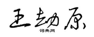 曾慶福王劫原草書個性簽名怎么寫