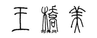 陳墨王橋美篆書個性簽名怎么寫