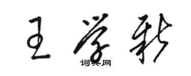 駱恆光王學新草書個性簽名怎么寫