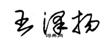 朱錫榮王澤揚草書個性簽名怎么寫