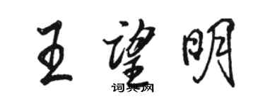 駱恆光王望明行書個性簽名怎么寫