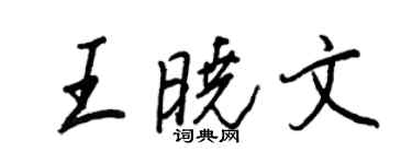 王正良王曉文行書個性簽名怎么寫