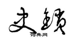 曾慶福史鎖草書個性簽名怎么寫