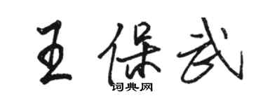 駱恆光王保武行書個性簽名怎么寫