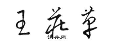 駱恆光王莊革草書個性簽名怎么寫