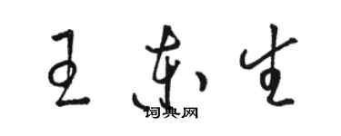 駱恆光王東生草書個性簽名怎么寫