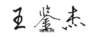 駱恆光王鑑傑行書個性簽名怎么寫