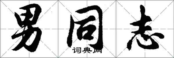 胡問遂男同志行書怎么寫