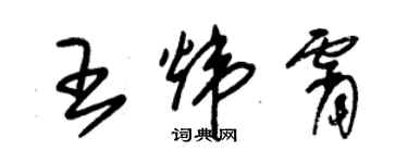 朱錫榮王煒霄草書個性簽名怎么寫