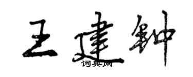 曾慶福王建鐘行書個性簽名怎么寫