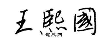 王正良王熙國行書個性簽名怎么寫