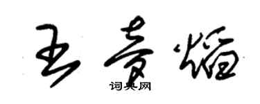 朱錫榮王夢焰草書個性簽名怎么寫