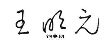 駱恆光王明元草書個性簽名怎么寫