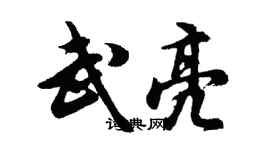 胡問遂武亮行書個性簽名怎么寫