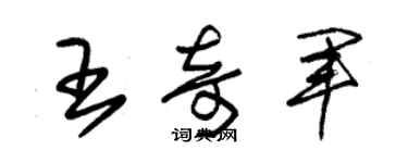 朱錫榮王奇軍草書個性簽名怎么寫