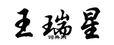 胡問遂王瑞星行書個性簽名怎么寫