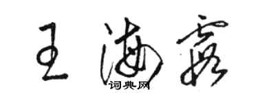 駱恆光王海霞草書個性簽名怎么寫