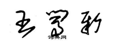 朱錫榮王闖新草書個性簽名怎么寫