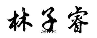胡問遂林子睿行書個性簽名怎么寫