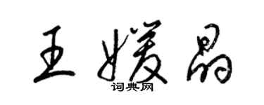 梁錦英王媛晶草書個性簽名怎么寫