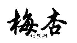胡問遂梅杏行書個性簽名怎么寫