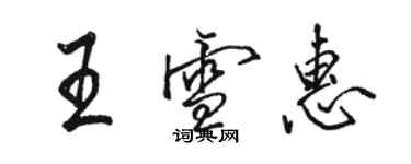 駱恆光王雪惠行書個性簽名怎么寫