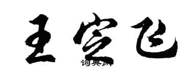 胡問遂王定飛行書個性簽名怎么寫