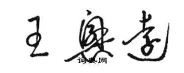 駱恆光王興遠草書個性簽名怎么寫