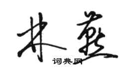 駱恆光林燕草書個性簽名怎么寫