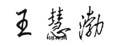 駱恆光王慧渤行書個性簽名怎么寫