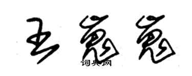 朱錫榮王嵬嵬草書個性簽名怎么寫