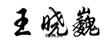 胡問遂王曉巍行書個性簽名怎么寫