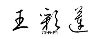 梁錦英王彩蓮草書個性簽名怎么寫