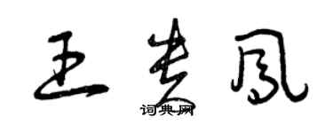 曾慶福王貴鳳草書個性簽名怎么寫