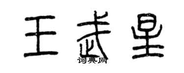 曾慶福王武星篆書個性簽名怎么寫