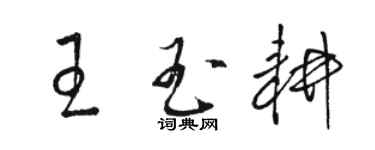 駱恆光王玉耕草書個性簽名怎么寫