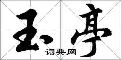 胡問遂玉亭行書怎么寫