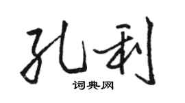駱恆光孔利行書個性簽名怎么寫