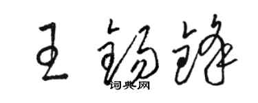駱恆光王錫鋒草書個性簽名怎么寫