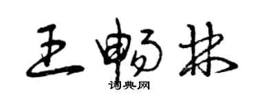 曾慶福王暢林草書個性簽名怎么寫