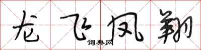 段相林龍飛鳳翔行書怎么寫