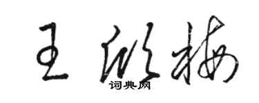 駱恆光王欣梅草書個性簽名怎么寫