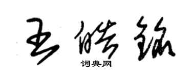 朱錫榮王皓銘草書個性簽名怎么寫