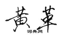 駱恆光黃革行書個性簽名怎么寫