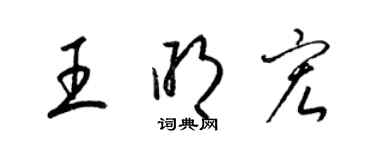 梁錦英王明宏草書個性簽名怎么寫