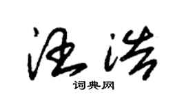 朱錫榮汪浩草書個性簽名怎么寫