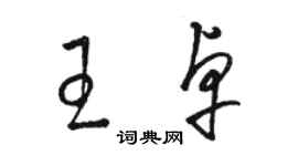 駱恆光王卓草書個性簽名怎么寫