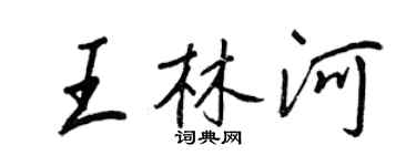 王正良王林河行書個性簽名怎么寫