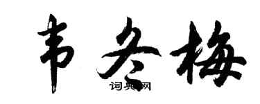胡問遂韋冬梅行書個性簽名怎么寫