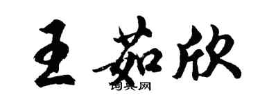 胡問遂王茹欣行書個性簽名怎么寫